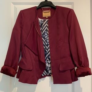 Ted Baker burgundy blazer jacket